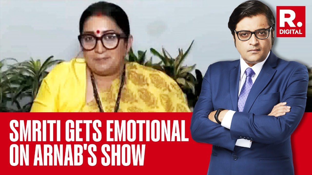 10 Years of Struggle, Paid A Personal Price: Smriti Irani Gets Emotional On Amethi | Arnab's Debate