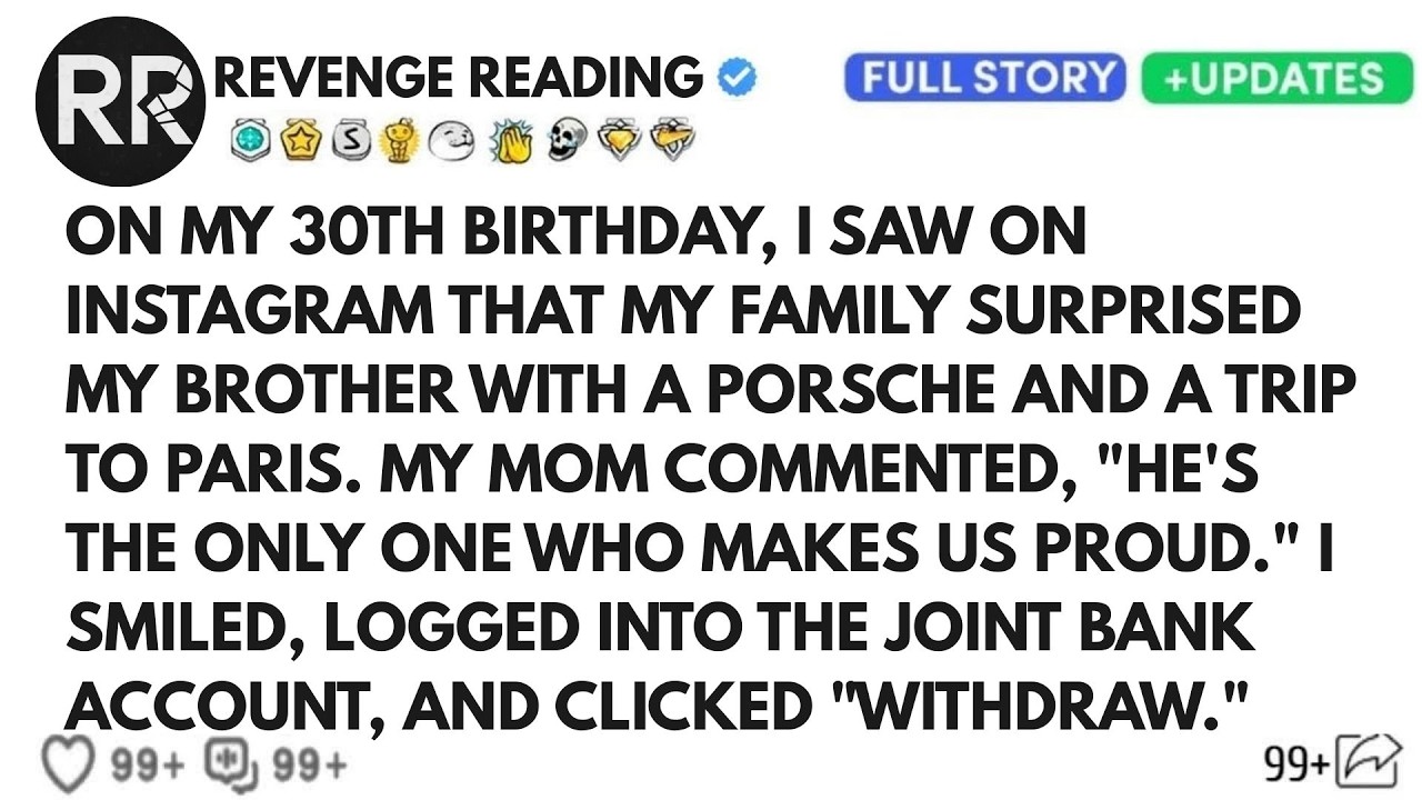 On My 30th Birthday, My Family Ignored Me And Bought My Brother A Porsche & Paris Trip. Mo