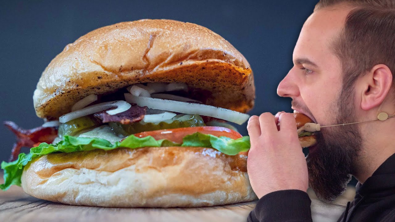 So groß ist der perfekte Burger! 🍔 Burger selber machen 🔥
