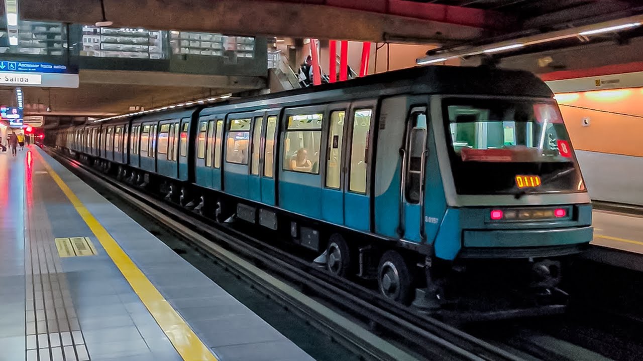 Viaje nocturno en un NS-93 2074 de San Pablo hasta Pajaritos / Metro de Santiago