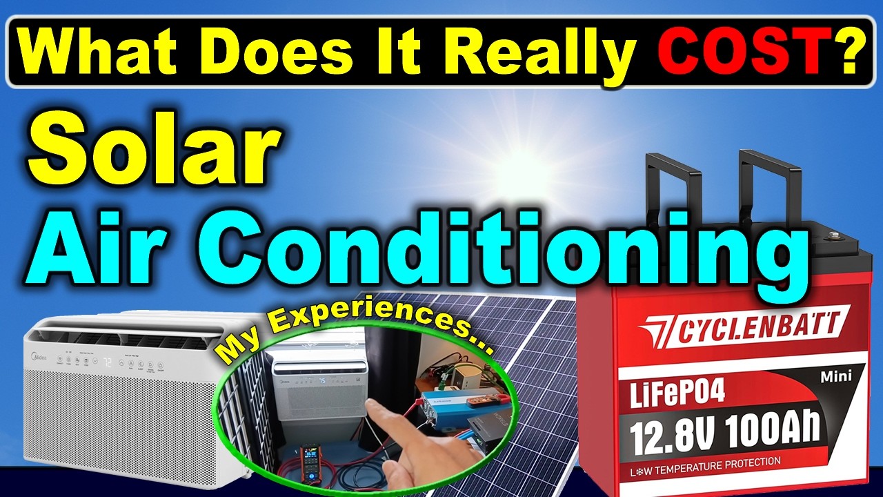 I Made A Simple Off Grid Air Condtioning System - But Solar Has A COST  #Sponsored #Cyclenbatt