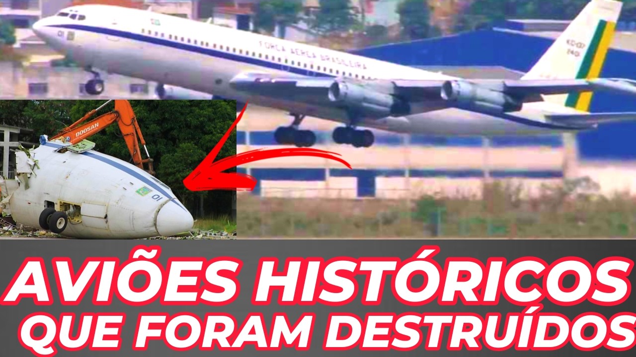 AVIÕES HISTÓRICOS  QUE FORAM DESTRUÍDOS! TEM ATÉ AVIÃO PRESIDENCIAL!