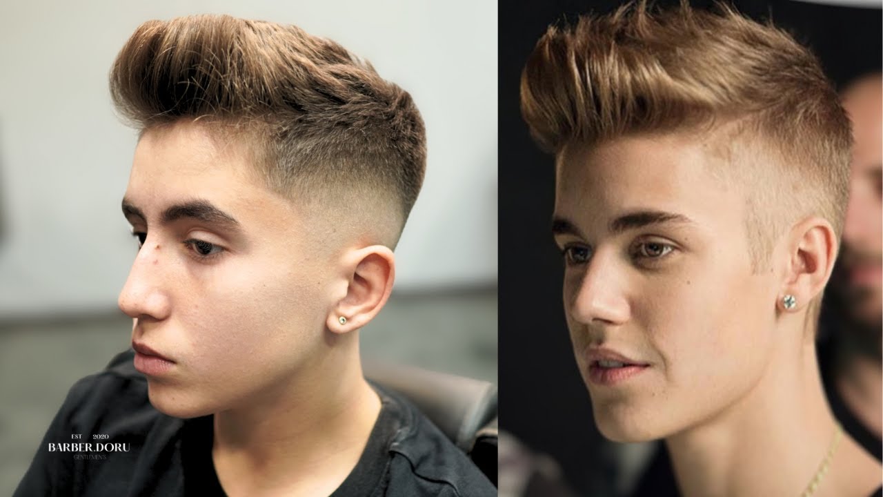 JUSTIN BIEBER’s Iconic Young Look | Quiff Haircut With Skin Fade