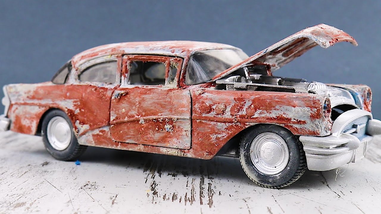 1955 Buick Restoration Abandoned | Damaged Buick Roadmaster Model Restoration | Model Cars