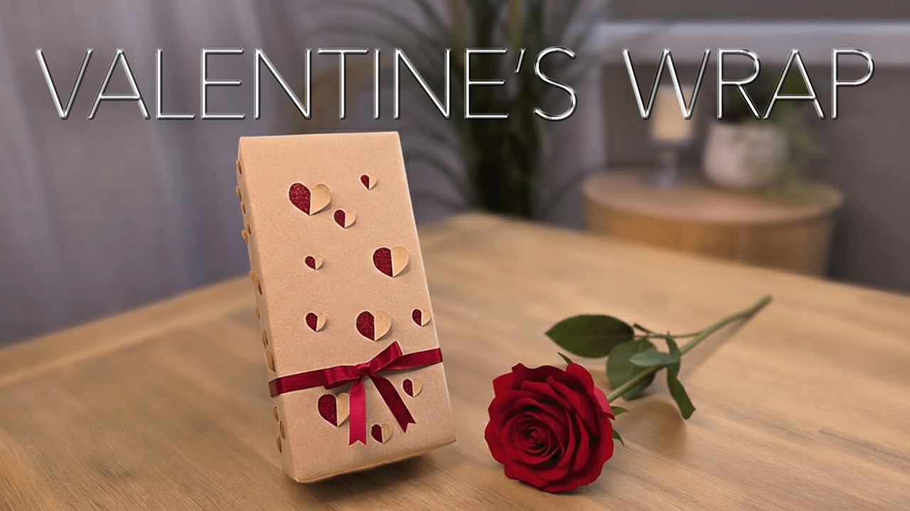 Cute And Easy Valentines Gift Wrap #giftwrapping #valentinesday