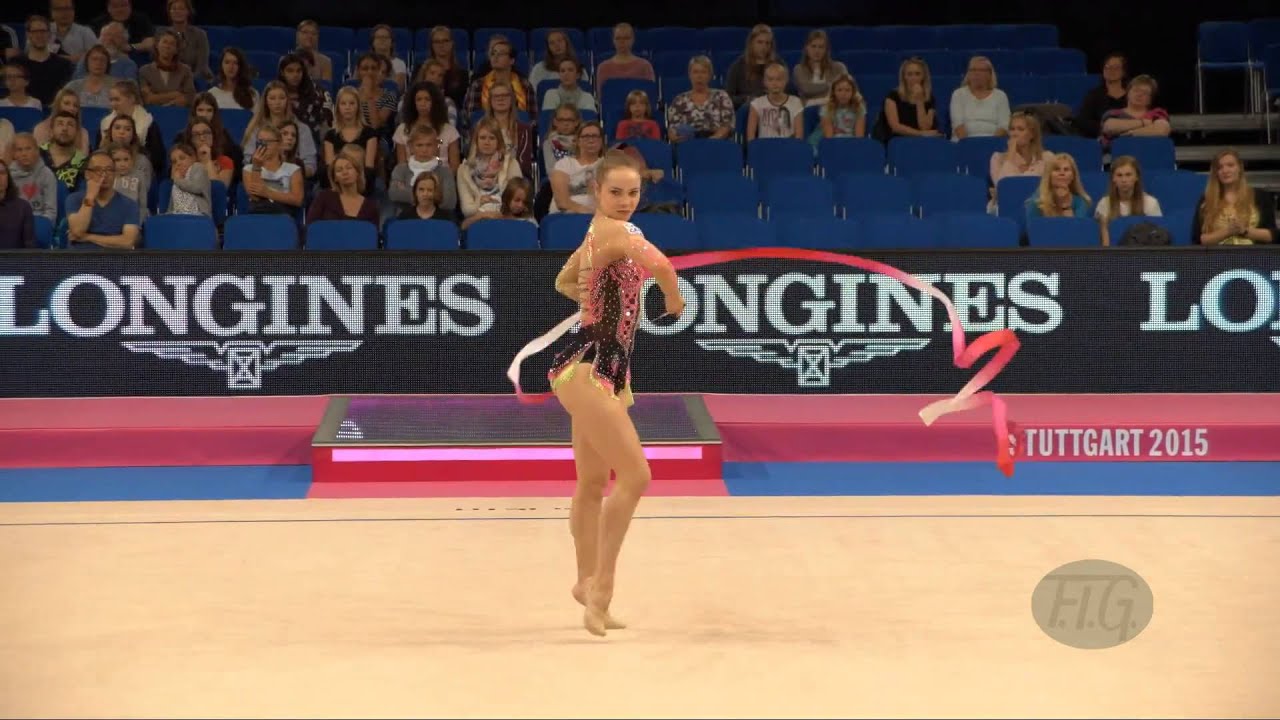 Angelica KVIECZYNSKI (BRA) 2015 Rhythmic Worlds Stuttgart - Qualifications Ribbon