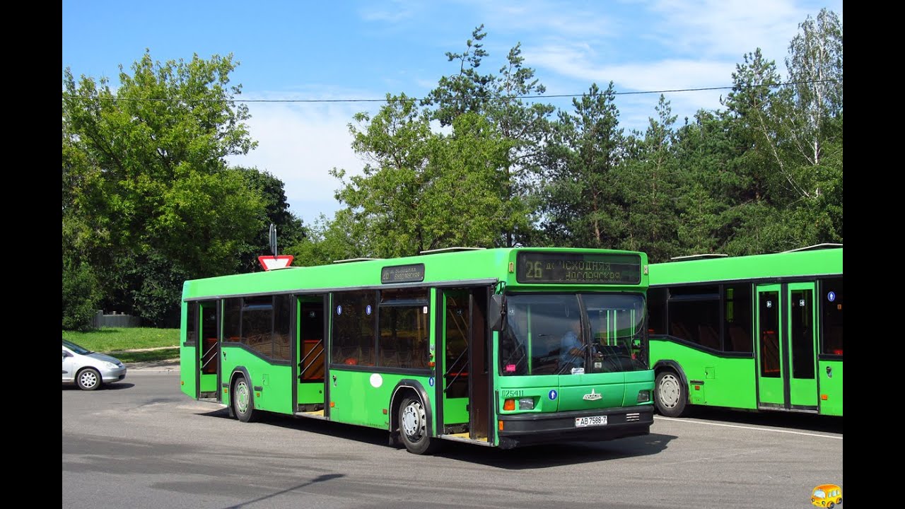 Автобус Минска МАЗ-103,гос.№ АВ 7588-7,марш.83э (04.01.2020)