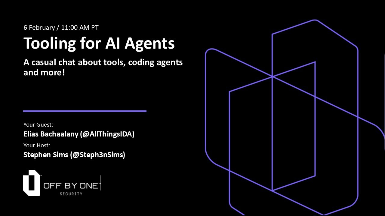 Tooling for AI Agents: A casual chat about tools, coding agents and more! ...with AllThingsIDA