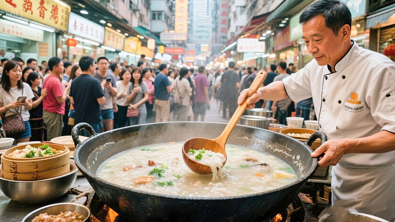 在香港长洲岛上，一碗艇仔粥被食客追捧81年，3h慢炖9种材料，秘密竟全在粥底里！