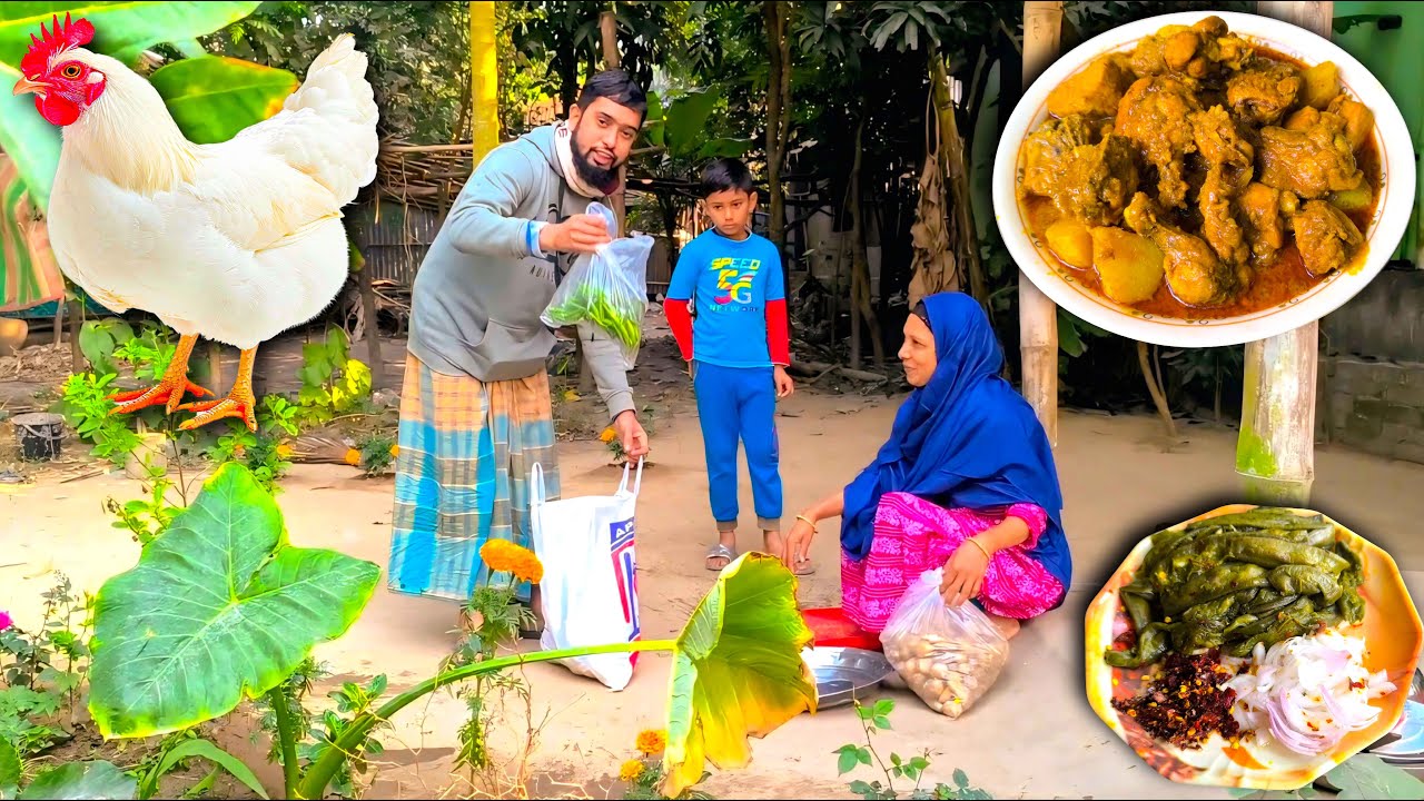 মুরগির মাংসের ঝাল কষা, সাথে সিম ভর্তা করলাম, অসাধারণ স্বাদ।
