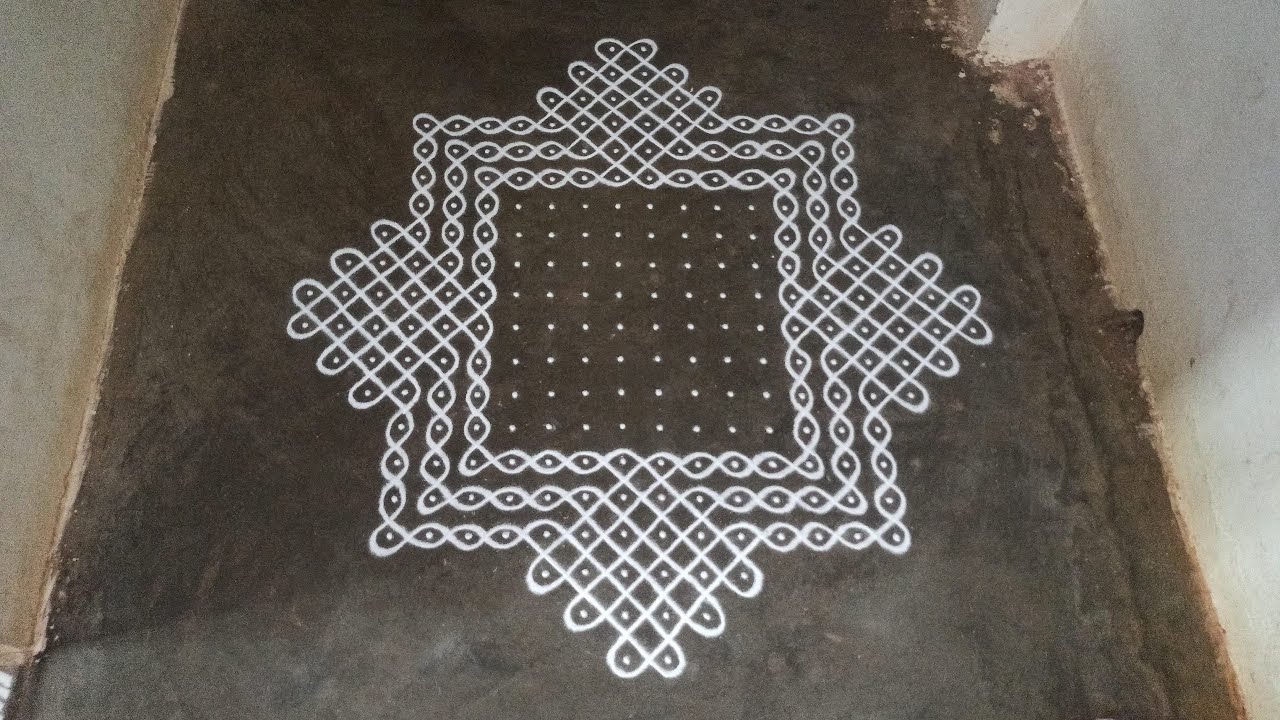 Margazhi kolam series | 20 x 2 dots dhanur masham kambi kolam | big sikku kolam | SathyaSelva Arts