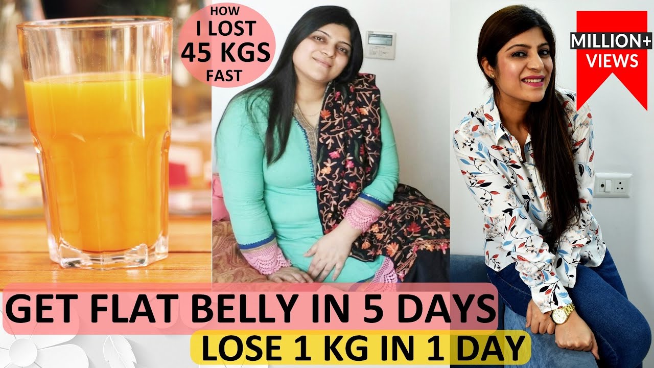 Flat Belly/Stomach In 5 Days(In Hindi-No Diet/Exercise|Turmeric Tea|Lose Weight Fast|Dr.Shikha Singh