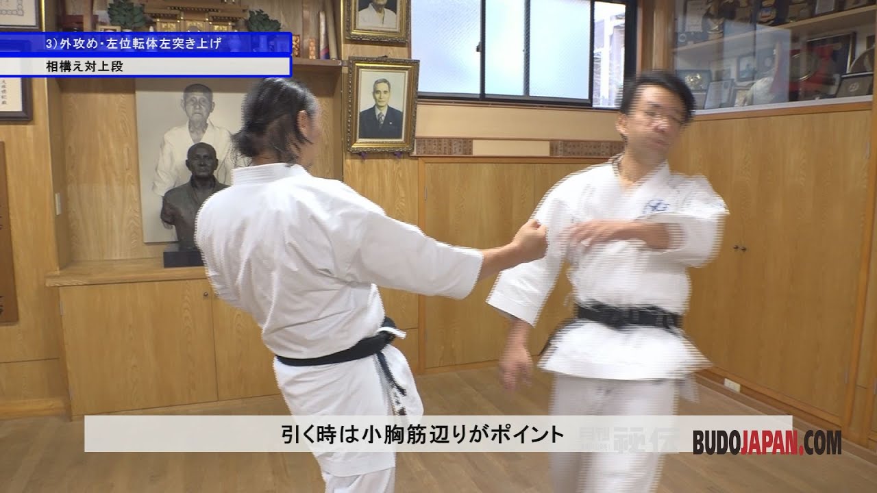 大塚博紀宗家【左位転体左突き上げ】和道流空手道の裏の組手　The ideal Kumite in Karate by Wado Ryu 2