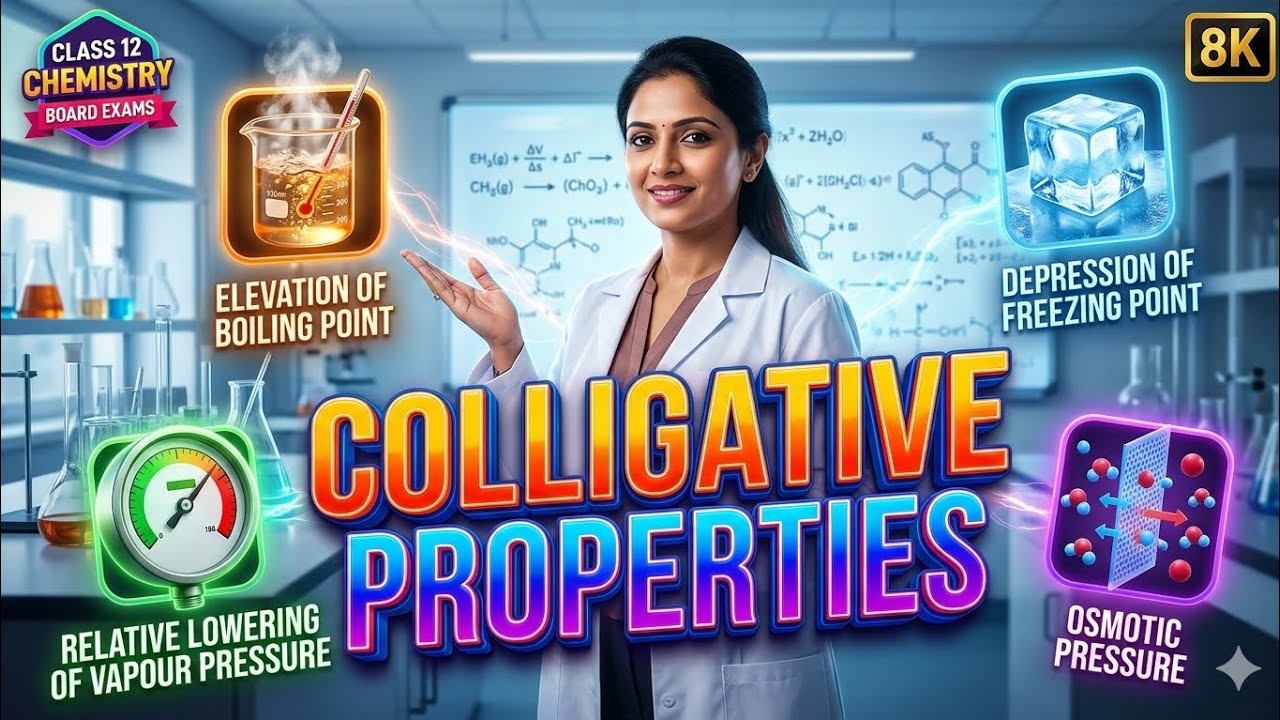 All 4 Colligative Properties Explained! | Solution Chapter | Chemistry Class 12  Numericals Mani Mam