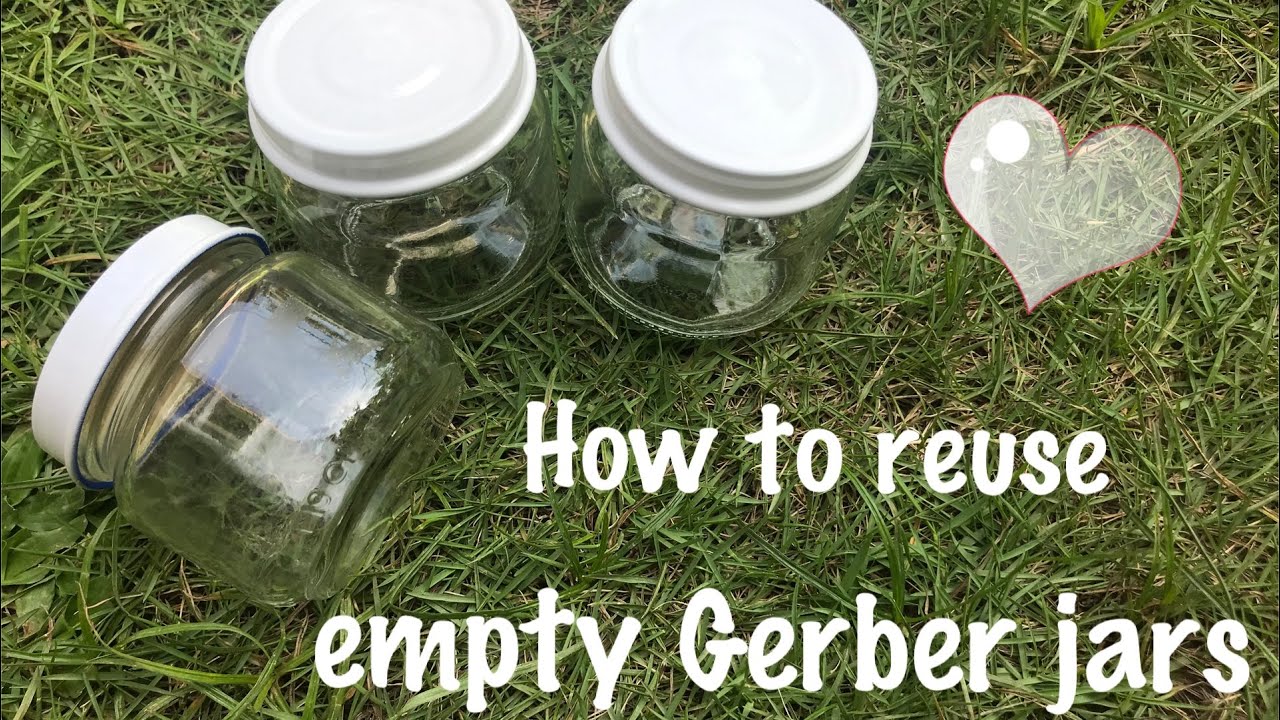 Don’t throw your empty gerber / baby food jars | DIY gerber jars bottles