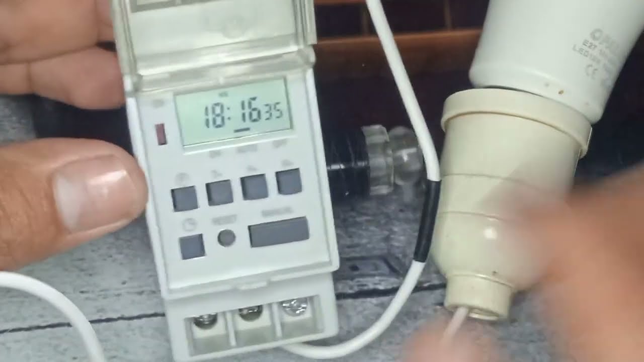 Como instalar o armar un Temporizador o timer eléctrico digital tipo carril 220V y  configuración