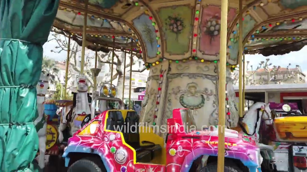 Walkthrough of Marché Forville and Cannes streets with prolific flowering Wisterias