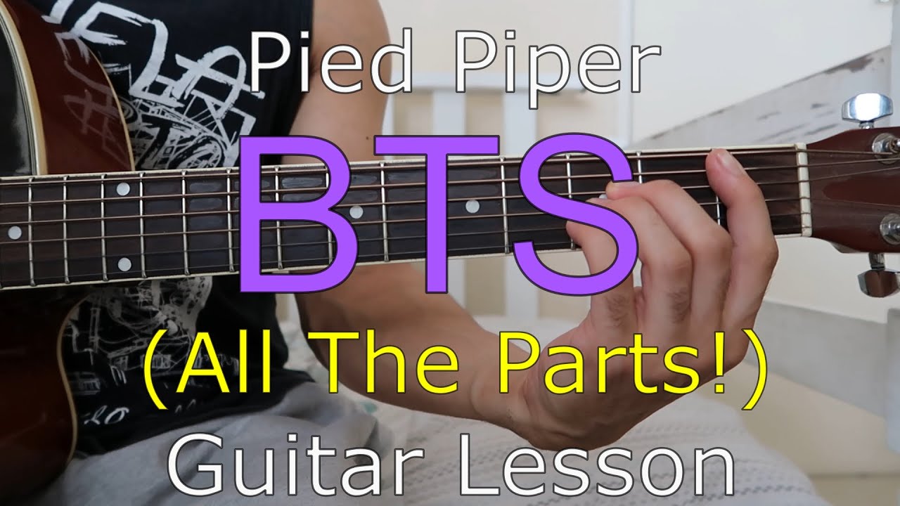 BTS Pied Piper Guitar Tutorial (All The Parts)