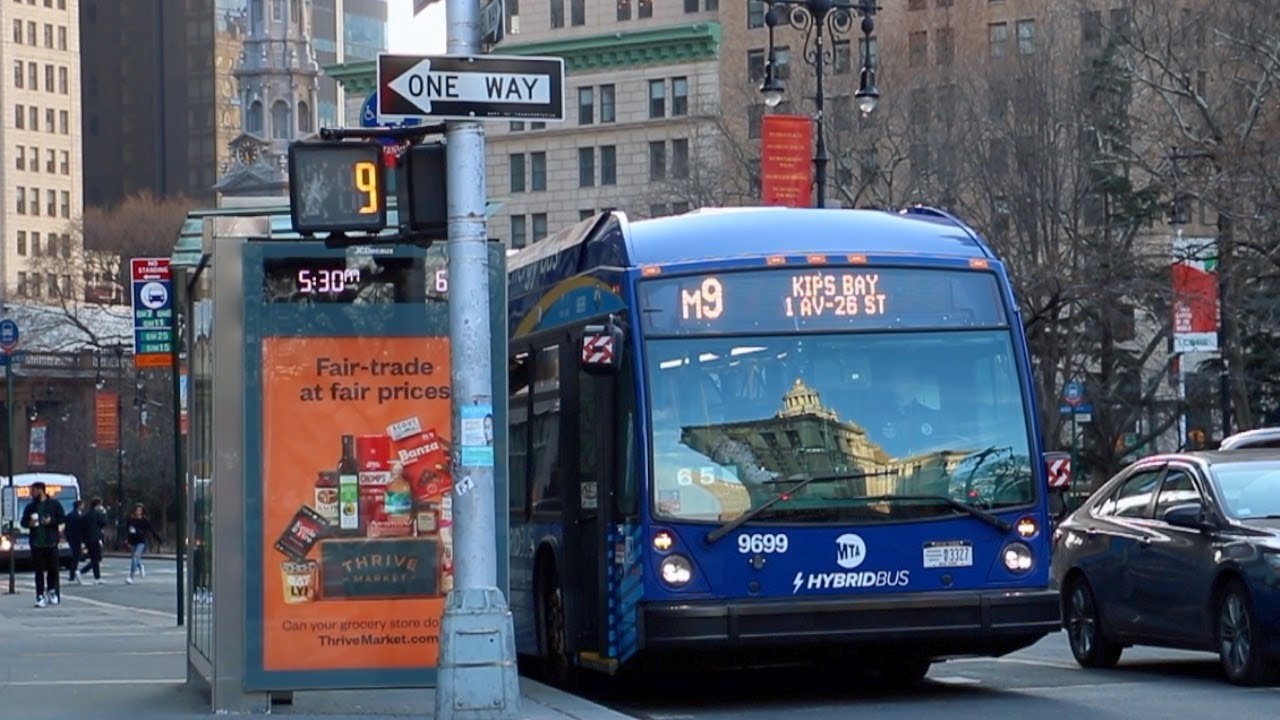 MTA New York City Bus: 2021 Nova Bus LFS Hybrid 9699 on the M9 Bus.