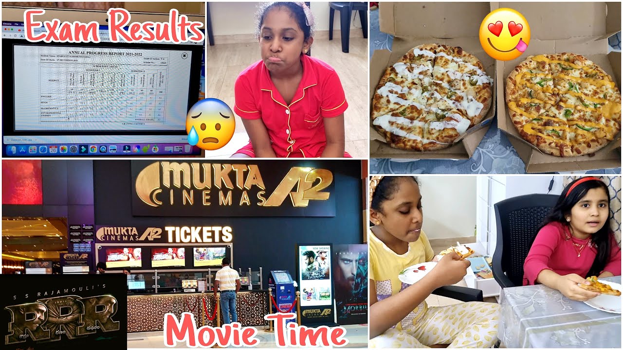 Starlett Exam Results Day 😨 Watching RRR Movie In Bahrain | Kids PIZZA Party 🍕 Day In My Life Vlog