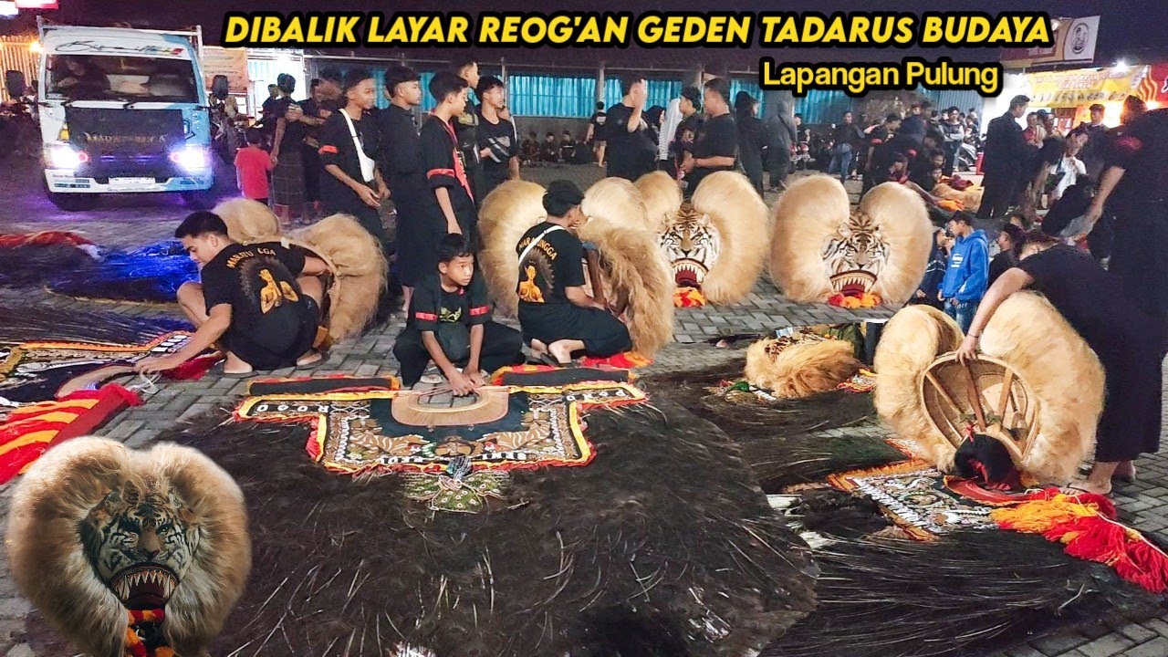 PERSIAPAN PARA PEMBARONG SEBELUM PENTAS TADARUS BUDAYA LAPANGAN PULUNG