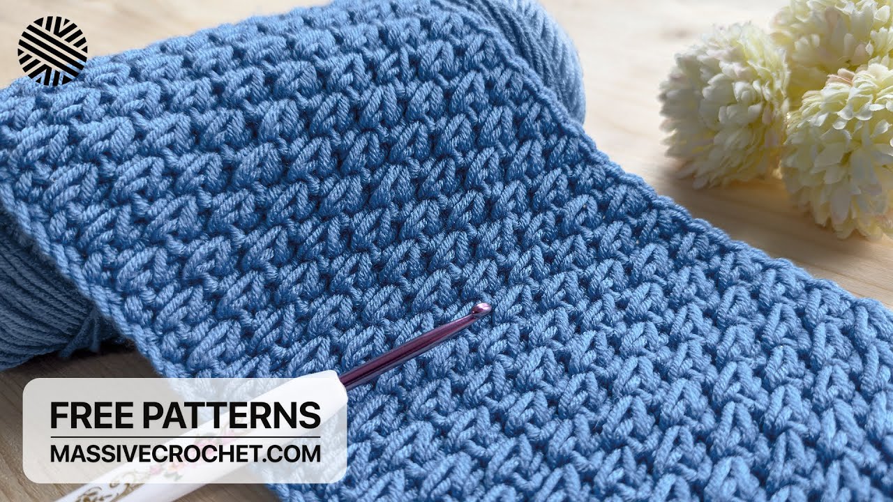 SUPER SIMPLE Crochet Pattern for Beginners! ⚡️ PERFECT Crochet Stitch for Blanket, Scarf, Bag & Hat