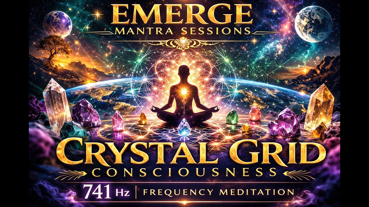 Crystal Grid Consciousness | 741 Hz Frequency Meditation Mantra| Sacred Geometry Activation