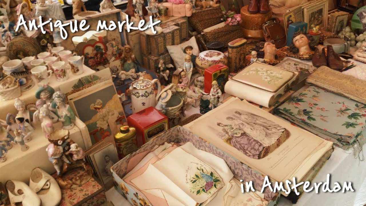 【オランダ街歩き】3ヶ月だけ！アムステルダムのアンティークマーケット / Antique market in Amsterdam