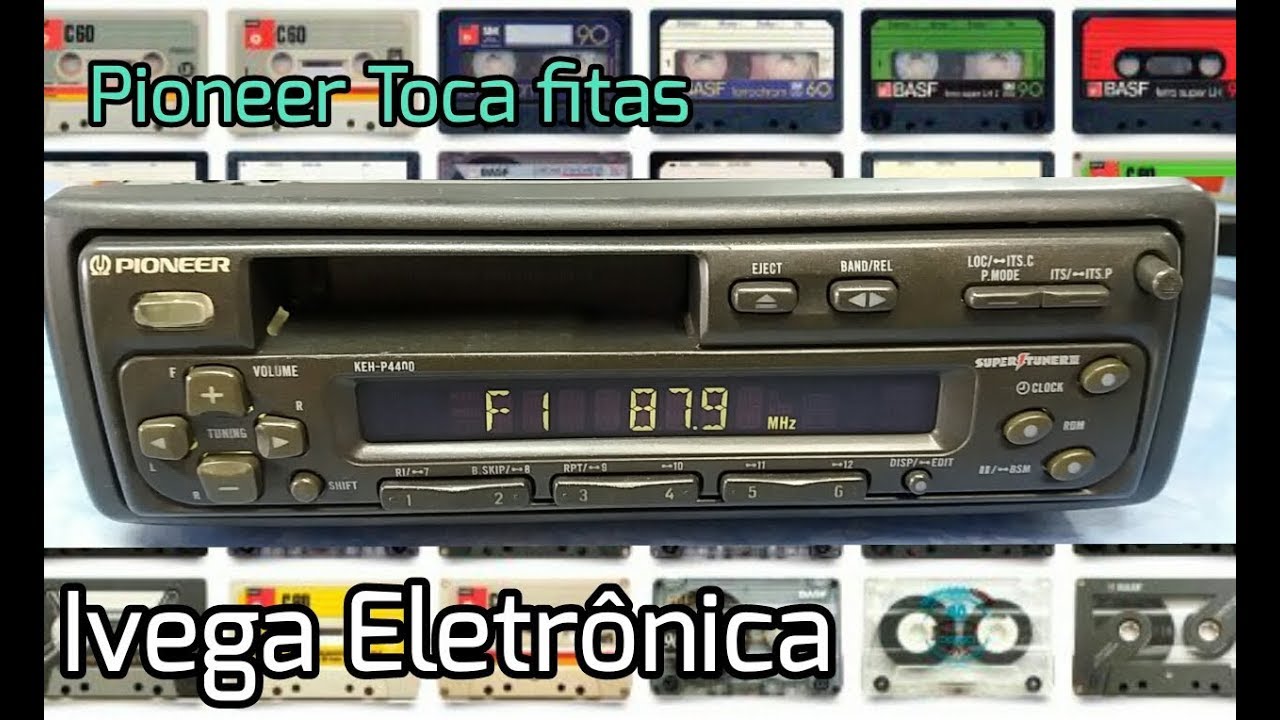 Rádio toca-fitas Pioneer antigo, bons tempos