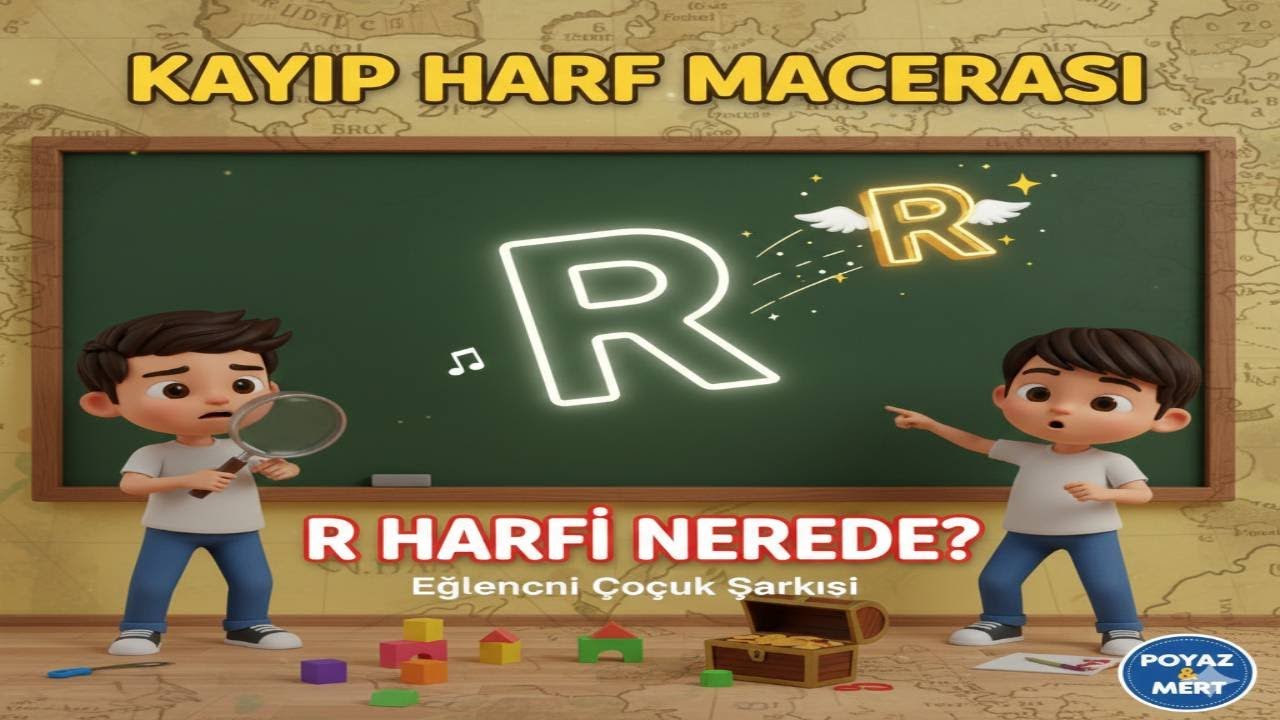 Kayıp Harf Macerası R Harfi Nerede? Eğlenceli Çocuk Şarkısı Poyraz ve Mert ile Eğlenceli Maceralar!