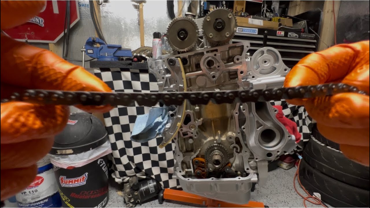 Diy timing chain,chain guides and tensioner replacement on a Jdm K20A Type R engine #kswap#kseries