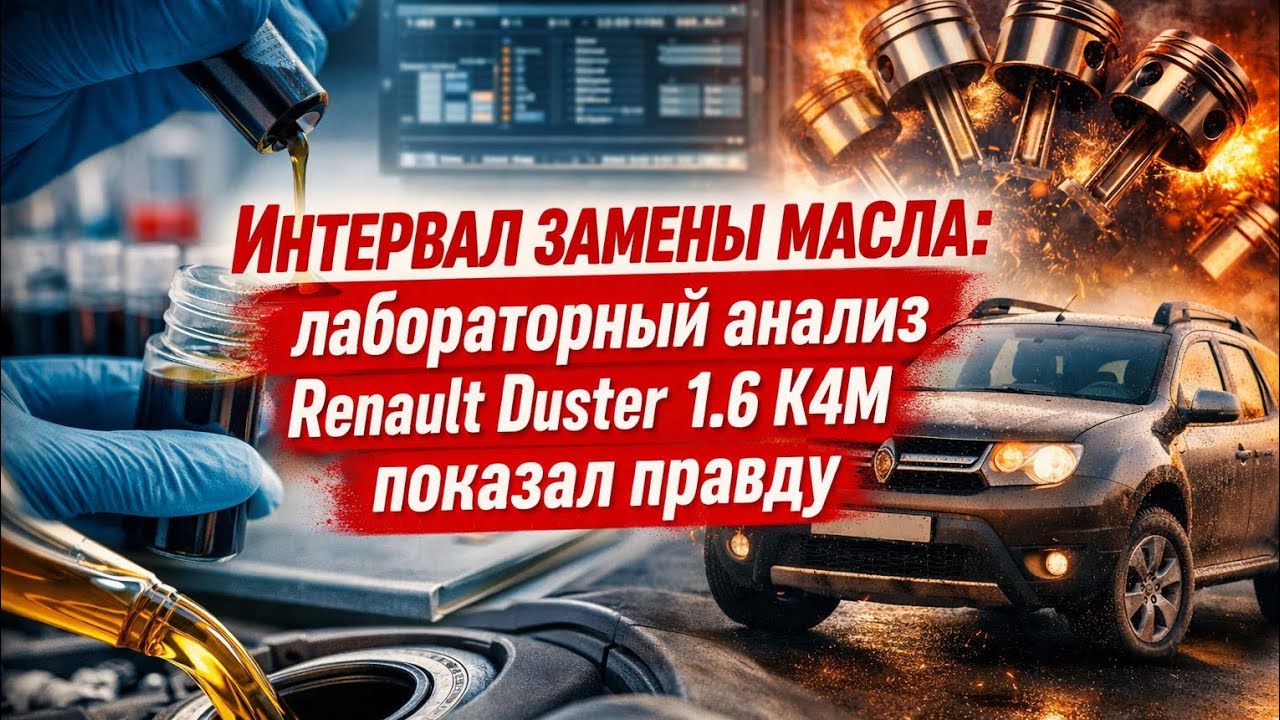 Интервал замены масла: лабораторный анализ Renault Duster 1.6 K4M показал правду