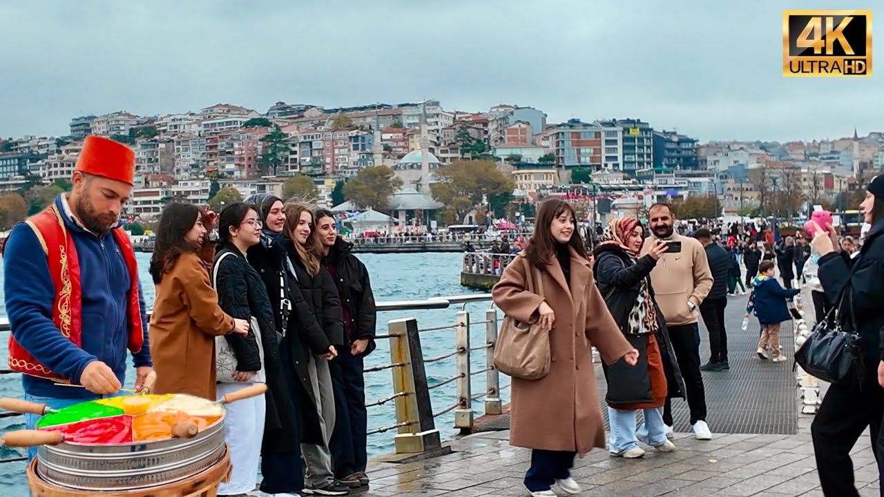 Istanbul Turkey, Beautiful Uskudar Beach, 4K walk