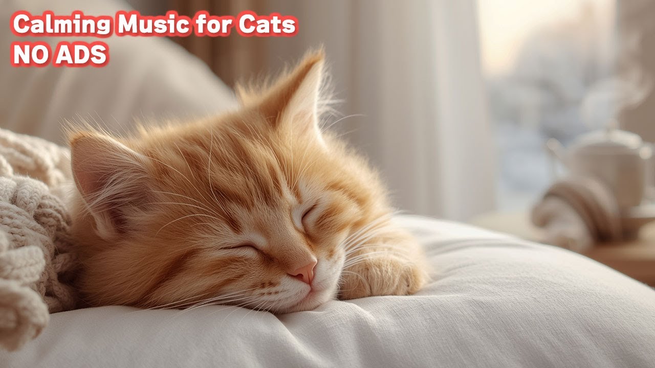 12 Hours Cat Music Sleep and Calm (NO ADS) 🎵 Relaxing Music for Cats - Purring / vol.48