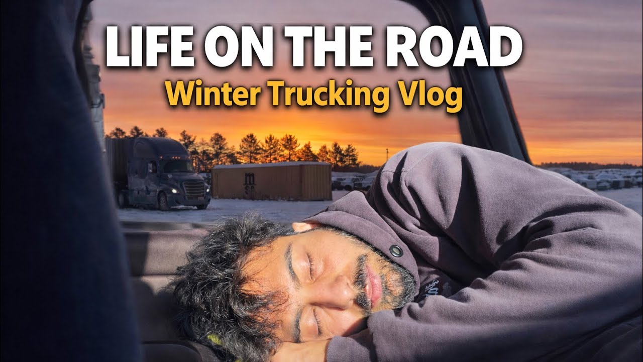 Life on the Road 🚛 | Winter Trucking in Canada 🇨🇦#snow #truckdriver #canada #youtube #vlog #punjabi 