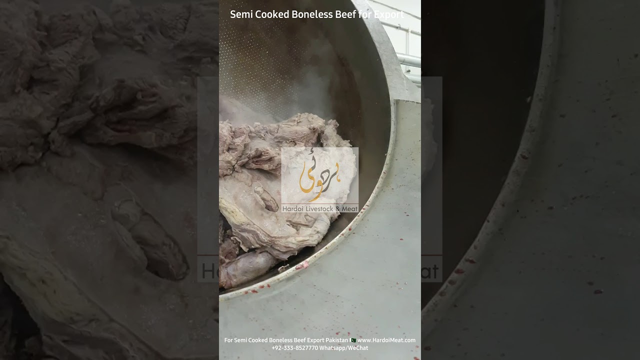 Buffalo Semi Cooked Boneless Beef Export Pakistan 🇵🇰