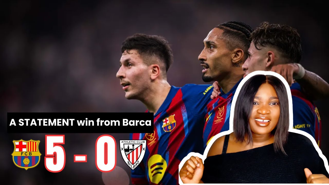 5-0 BLOWOUT | Barcelona Dominates Athletic Bilbao Supercup
