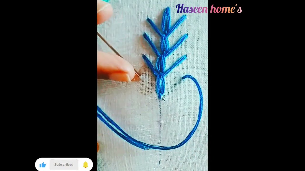 Simple🌿Embroidery | Satisfying👌Embroidery Stitch Easy & Beautiful Embroidery leaf Stitch#viral#video