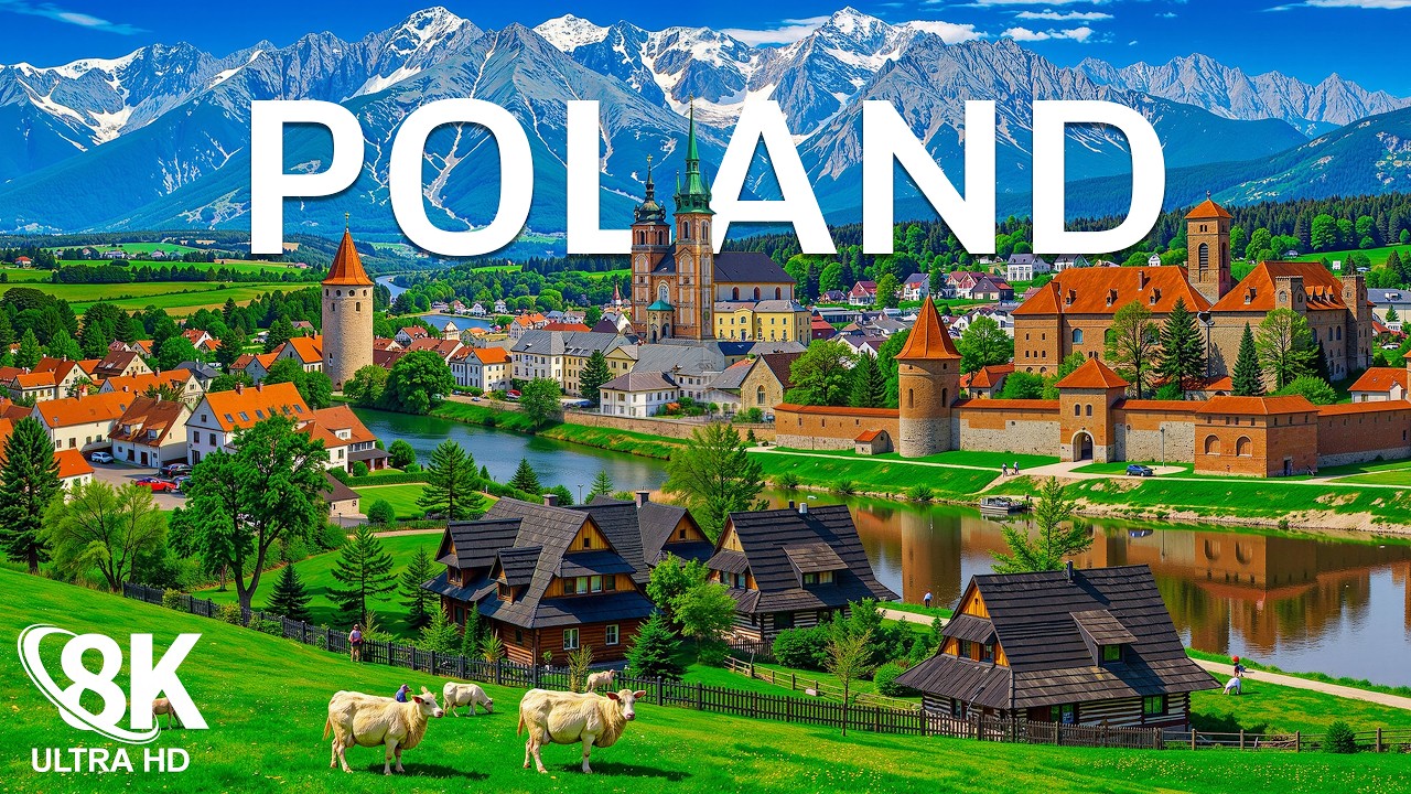 Poland 8K | Historic Towns, Tatra Mountains & Scenic Riverside Villages