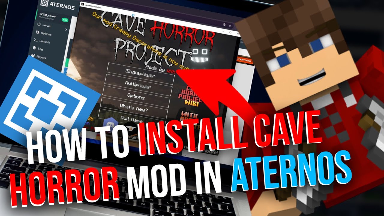 How to Install and Play Minecraft 'CAVE HORROR' + Multiplayer (Aternos)