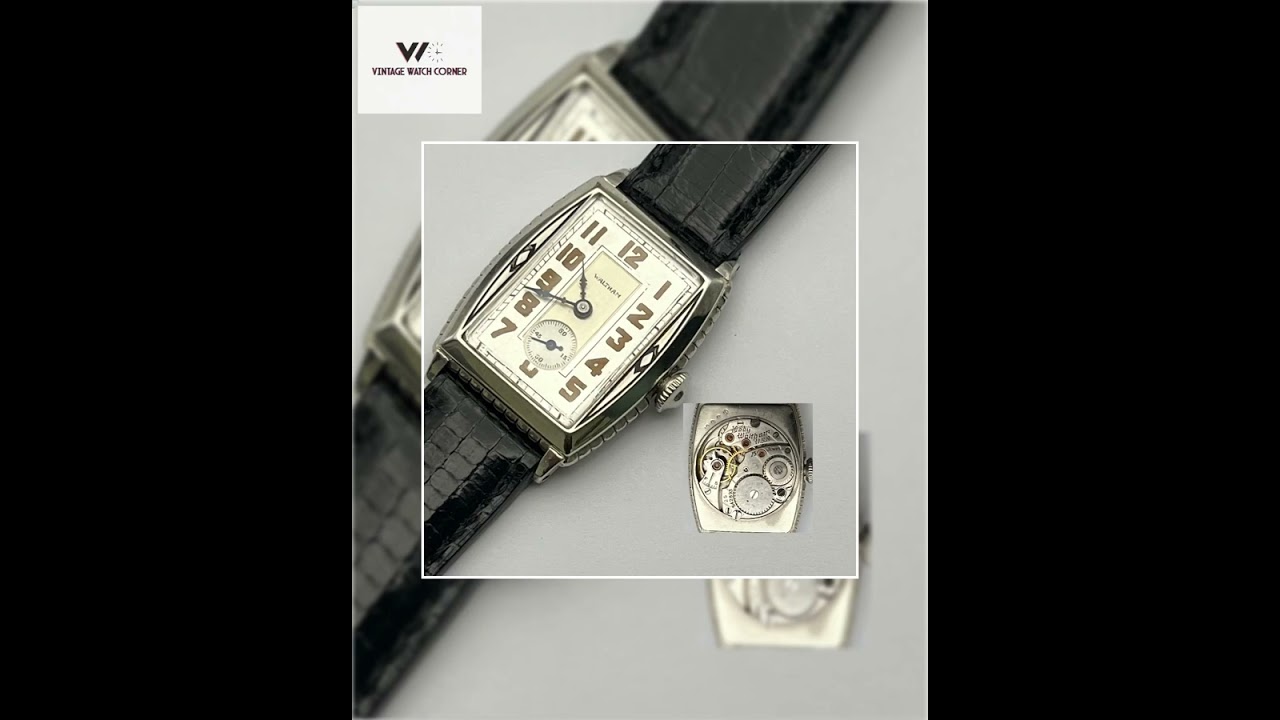 1926 Art Deco Waltham, 15 jewel, carefully restored! Beautiful case enamel survivor