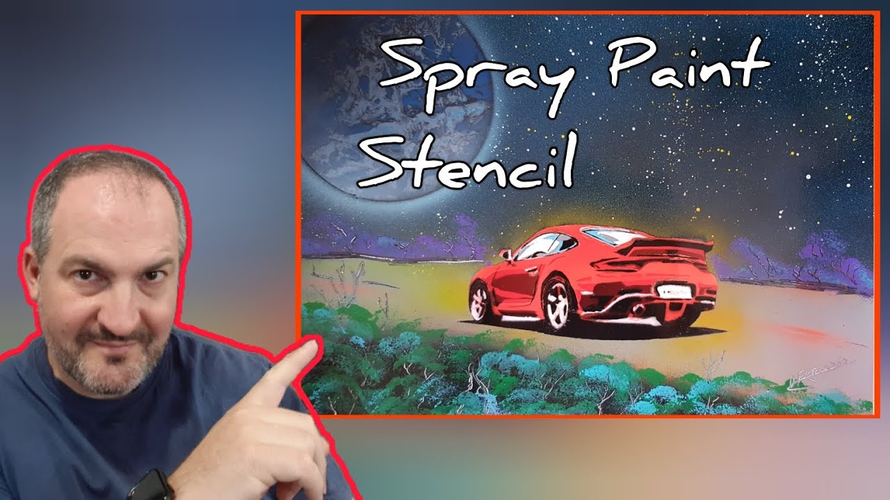 🎨🚘 Pinto un coche con pinturas en spray y plantillas o stencil. 🙂