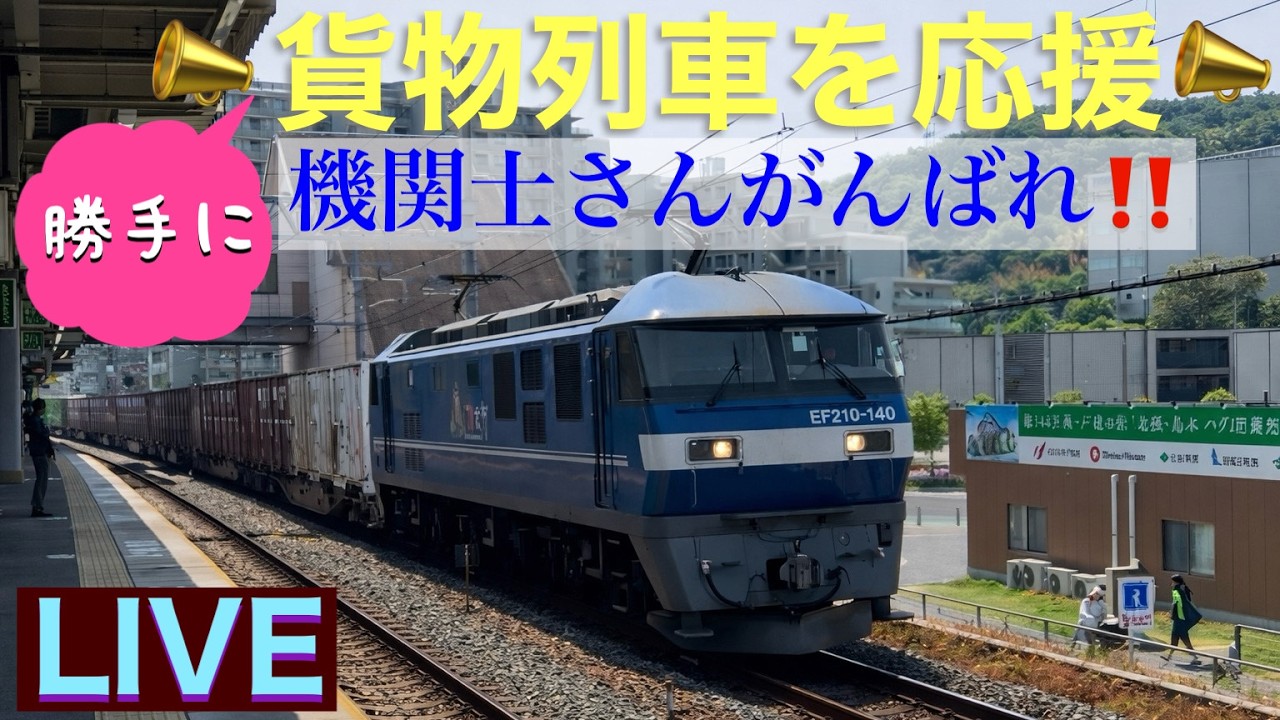 【LIVE】『✨早朝✨を高速通過で突っ走る』貨物列車‼️#ライブ配信#jr貨物#jr西日本#ダイヤ改正