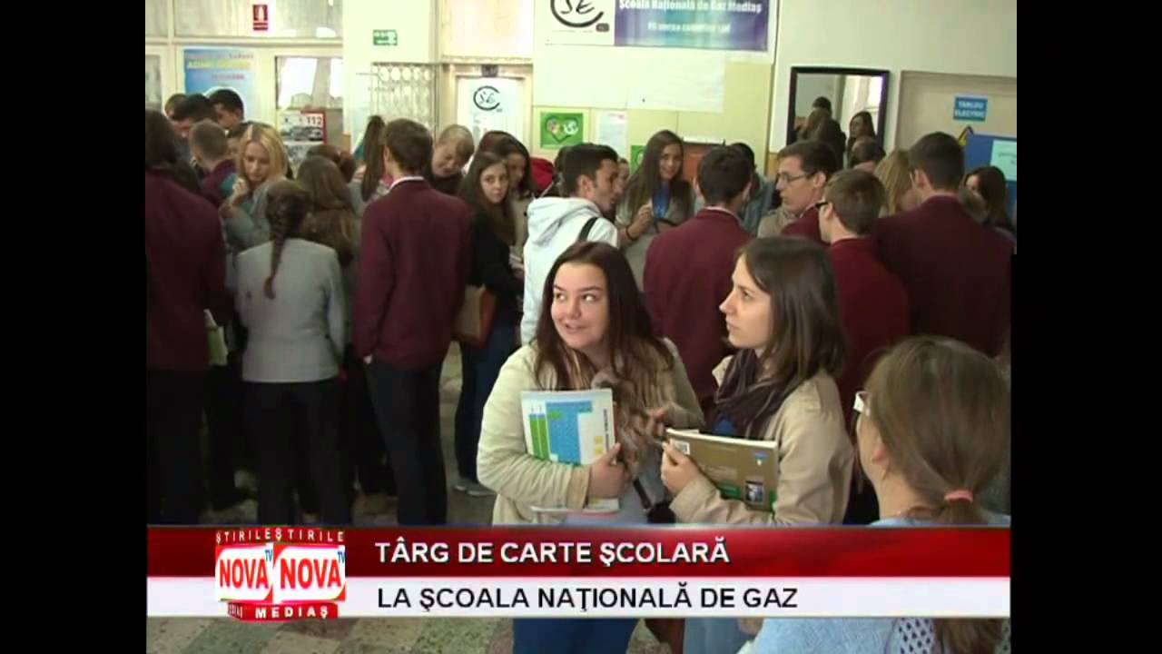 T&acirc;rg de carte şcolară la Şcoala Naţională de Gaz - NovaTv Mediaş