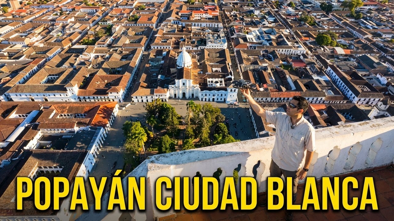 👉 POPAYÁN | La Ciudad Blanca 🇨🇴 – Recorrido a Pie + Vuelo con Drone #4k