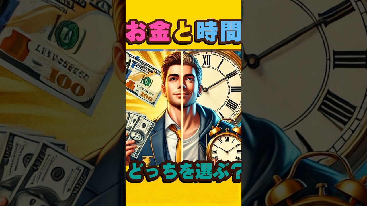 お金と時間どっちを選ぶ？#人生の選択#時間とお金#自己成長