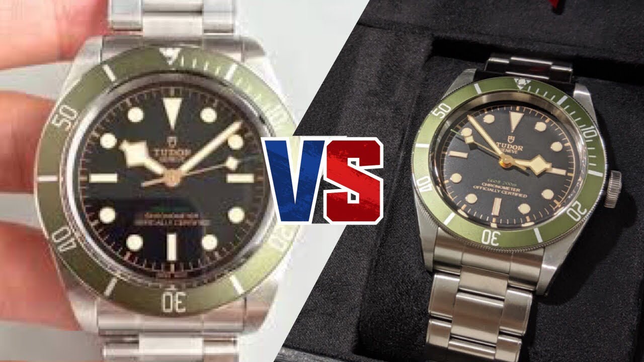 Compare a real and fake Tudor black bay