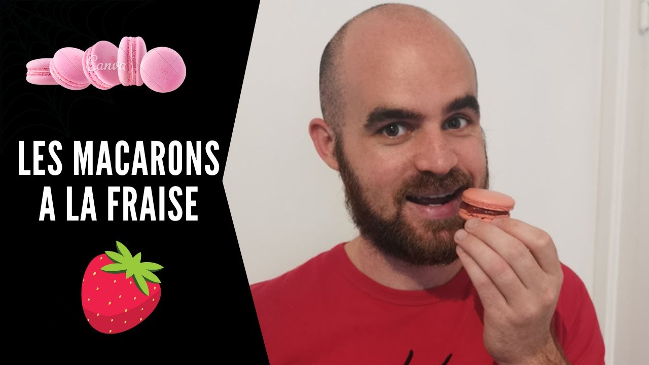 Les macarons à la fraise