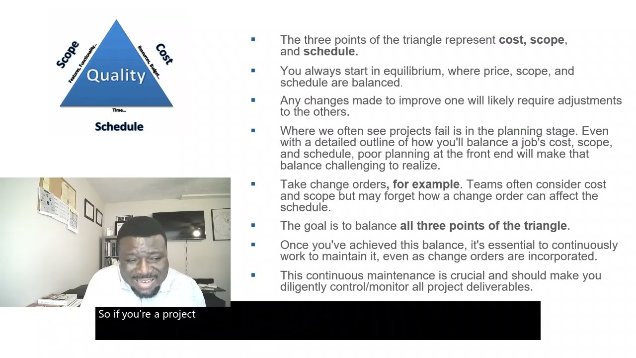The Iron Triangle of Project Management