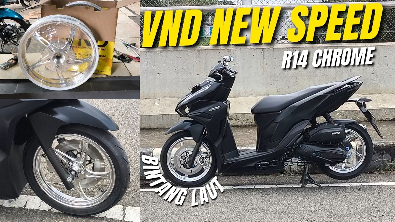 PASANG VELG VND NEW SPEED BINTANG LAUT DI VARIO LED NEW GEN 2 RING 14
